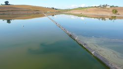 baffle curtain installed in WWTP